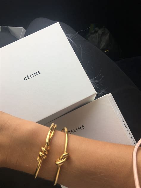 celine silver knot bracelet|authentic celine bracelets.